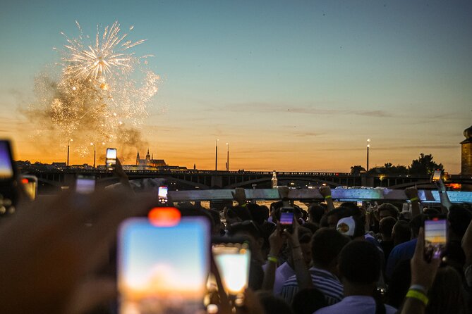 Boat Party + Epic Club After Party - Dancing House at golden hour: quick stop, strong silhouette