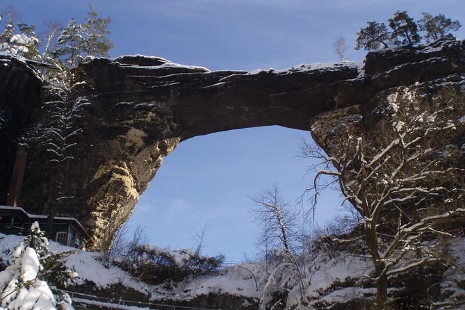 Bohemian And Saxon Switzerland Winter Tour from Prague - Stop 1: Bastei Bridge over the Elbe