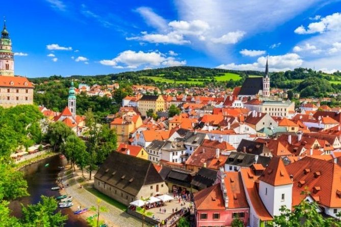Cesky Krumlov Full day tour from Prague and back - Vltava river views, a bridge, and a lunch break in the medieval style