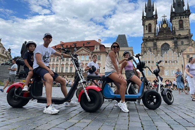 Create your own route on eScooter and enjoy Prague on wheels! - Stroll the Gothic church landmarks and the Jan Hus Memorial area