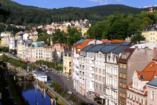 Czech Spas of Karlovy Vary and Marianske Lazne from Prague - Karlovy Vary: Tepla River stroll, colonnades, and the classic mineral-water stop
