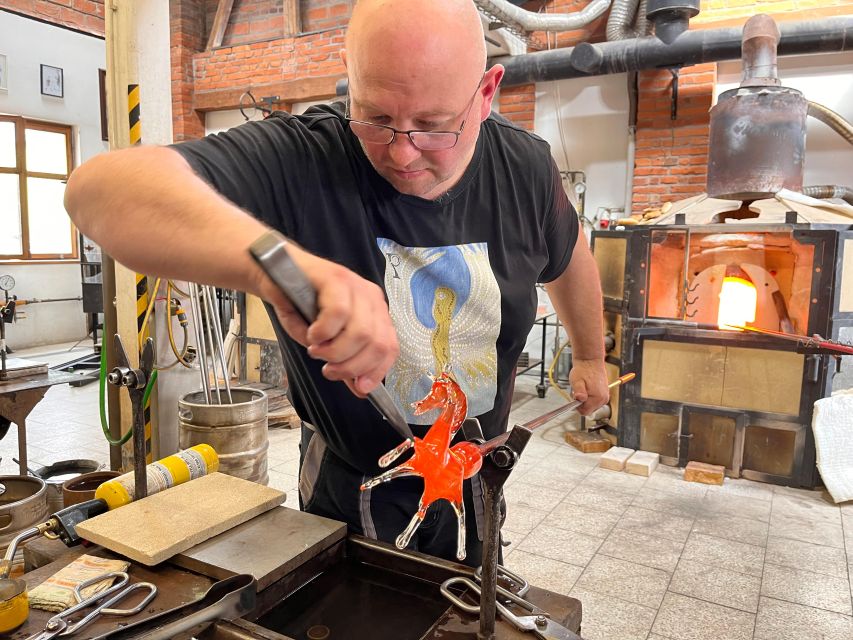 From Prague: Bohemian Glass Crystal Private Tour with Lunch - Novotný Glass Studio and Museum: heat, history, and award-winning craft