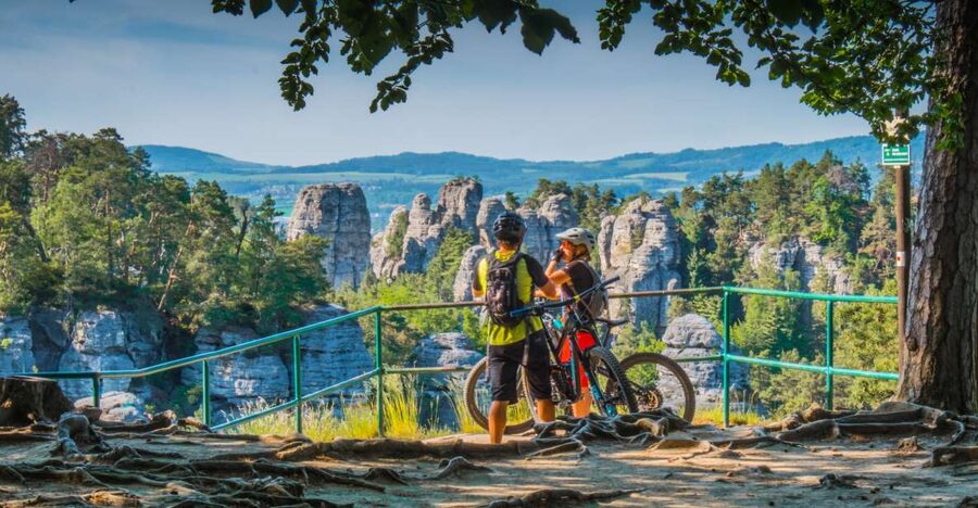 From Prague: E-Mountain Biking Trip to the Bohemian Paradise - Medieval Castle Stops on Sandstone Cliffs Near the Finish