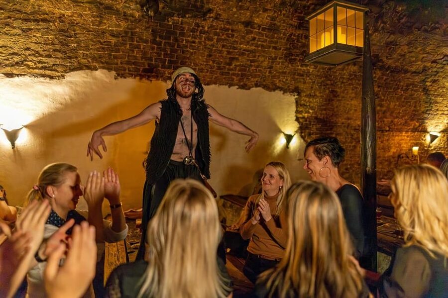 From Prague: Medieval Dinner, Show, Castle and Brewery - Dětenice Baroque Castle: photos, hunting trophies, and the reality of a group tour