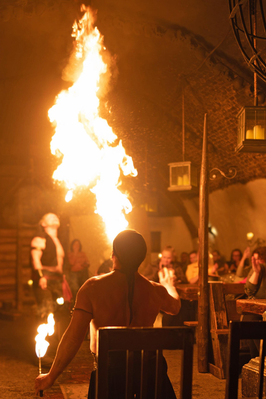 From Prague: Medieval Dinner, Show, Castle and Brewery - The medieval tavern dinner: unlimited beer and Moravian wine