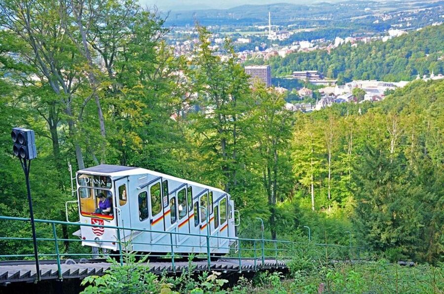 From Prague: One day trip to Karlovy Vary - Diana Tower by cable car: the quickest big viewpoint