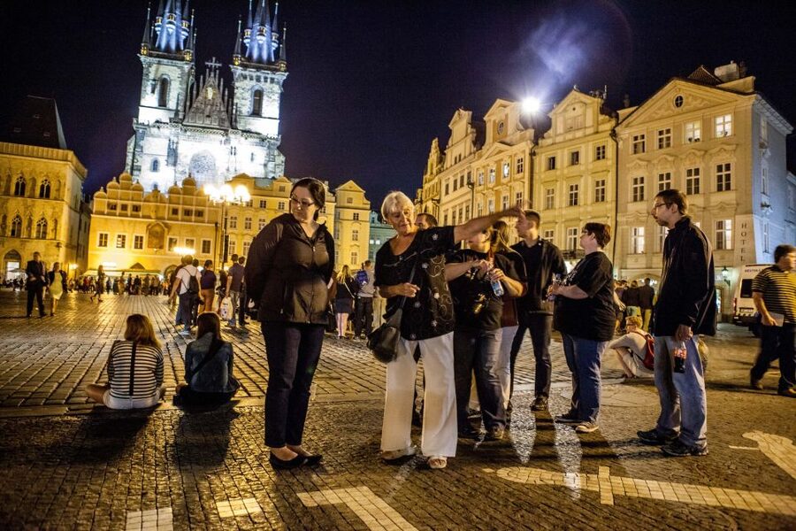 Ghost Walking Tour of Prague - Old Town Square and the Astronomical Clock after dark