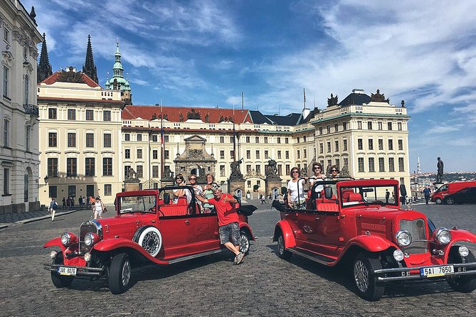 Karlstejn Castle in Vintage Convertible Car - The Ride Out of Prague: Why the Car Adds More Than Style