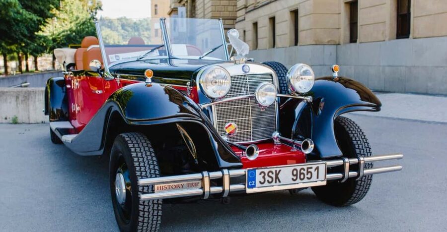 Prague: 120min Private Tour in Vintage Car, up to 6people! - Vintage Mercedes 770K replica: comfort, roof, and that classic-Prague feel