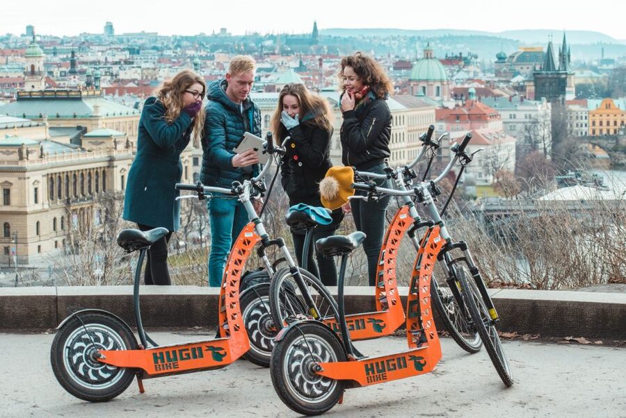 Prague: 3-Hour Fat Tire E-Scooter Tour - Rudolfinum finish: closing the loop near the river