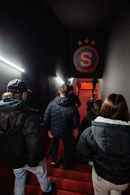 Prague: AC Sparta Praha Stadium Tour - Press centre, media space, and the coach Brian Priske seat