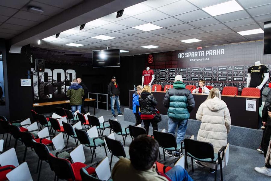 Prague: AC Sparta Praha Stadium Tour - Stadium views from the press seats and pitch-side walking