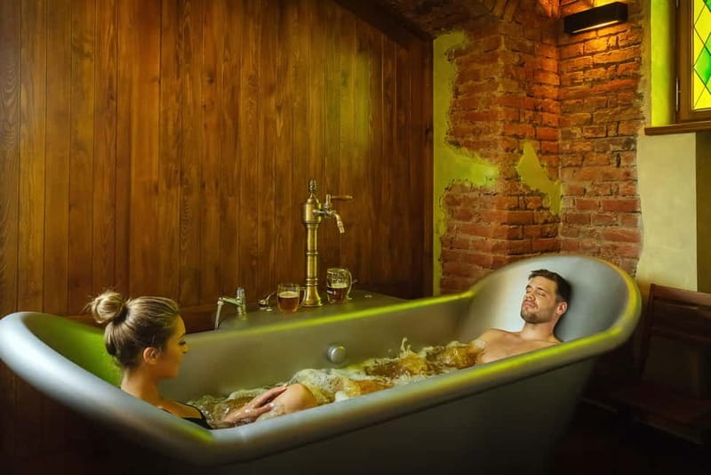 Prague: Beer and Wine Spa Bath with Salt Cave Experience - Your bath choice: beer vs. wine and what those ingredients mean for you