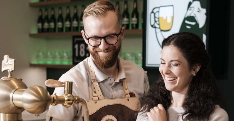 Prague: Beer Pouring Class at Pilsner Urquell Experience - Learning the 60-minute routine in a private bar