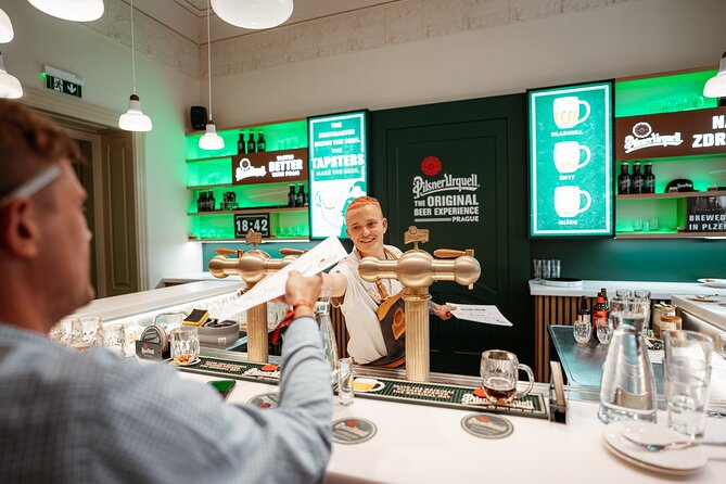 Prague Beer Pouring Class at Pilsner Urquell - The Two-Part Flow: From Foam Basics to Full Pour Control