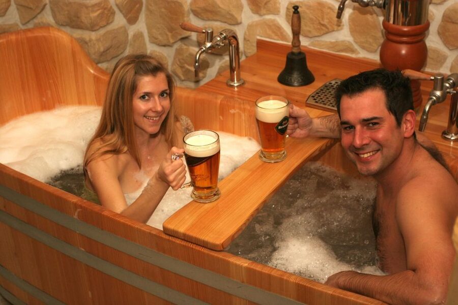 Prague: Bernard Beer Spa with Beer and Massage Option - Entering a Beer Spa Inside a Prague Hotel