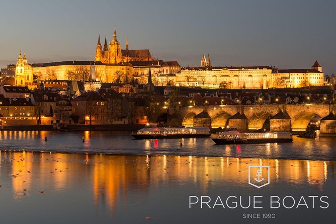 Prague Boats 3-hours Crystal Dinner Cruise - The boat setup: glass roof views and comfortable seating