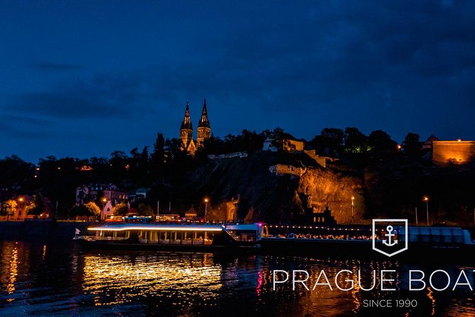Prague Boats 3-hours Crystal Dinner Cruise - The route at night: Charles Bridge views and the Smíchov lock