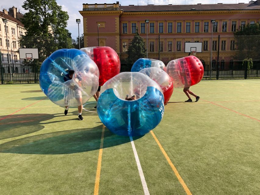 Prague: Bubbles football in city centre of Prague - Rotate through bubble football, British bulldog, and last man standing