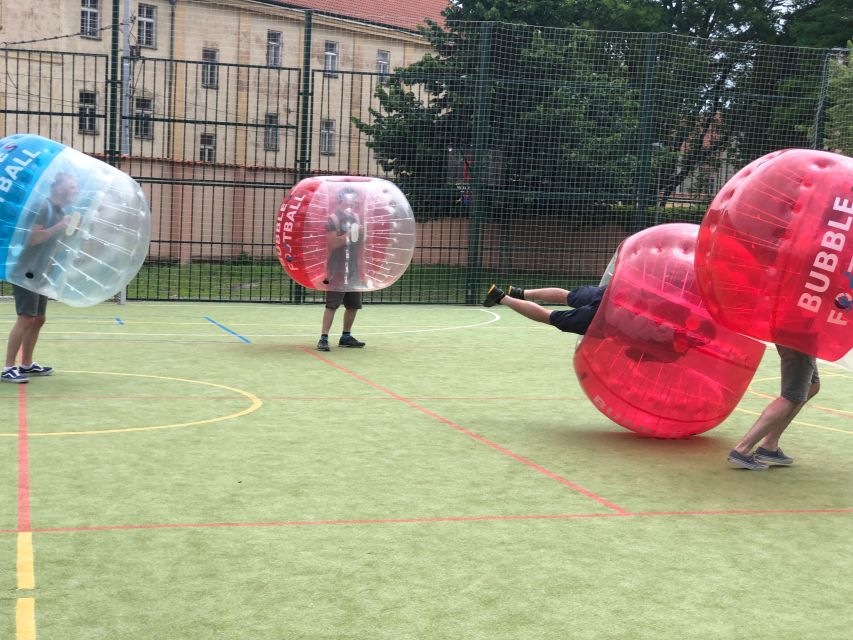 Prague: Bubbles football in city centre of Prague - Duration and pacing: what 1 hour feels like