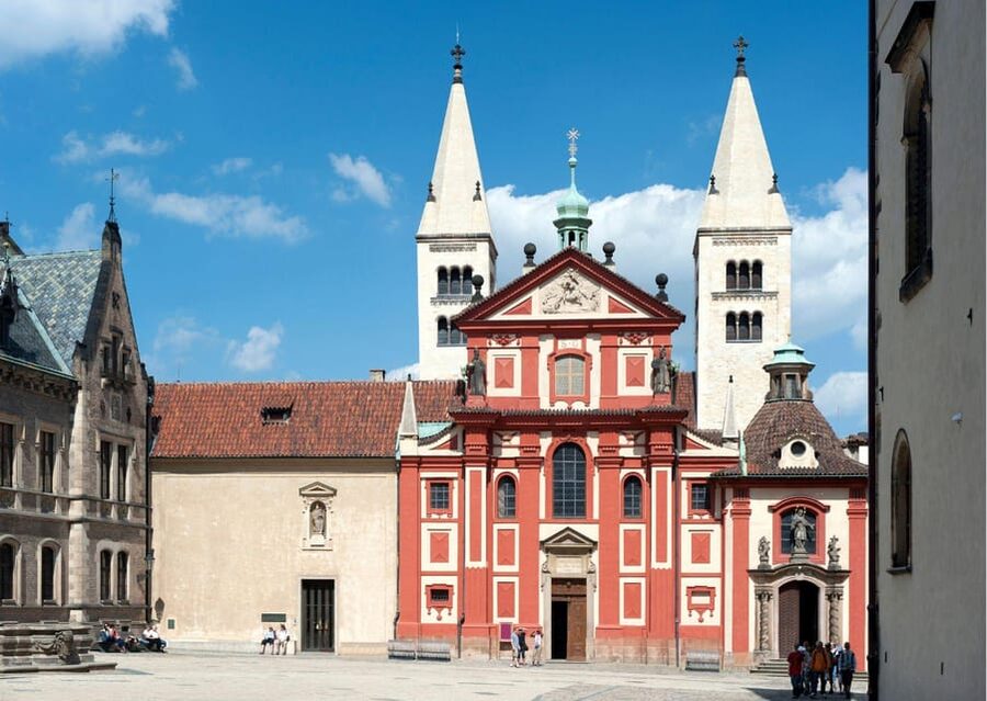 Prague: Castle Circuit Entry Tickets with Audio Guide - St. George’s Basilica: Romanesque Quiet With Fresco Detail
