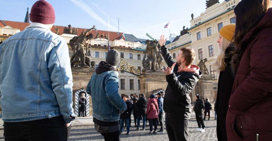Prague: Castle Grounds & Highlights Walking Tour small-group - Meet in Mala Strana, then climb with the tram