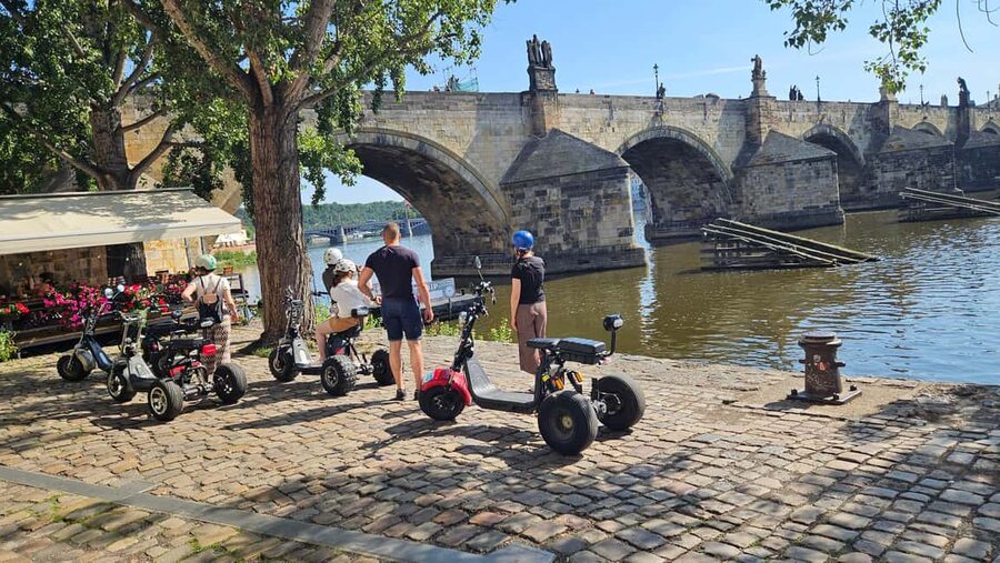 Prague: Castle Viewpoints & Charles Bridge Trike Tour - John Lennon Wall and Charles Bridge: Getting Photos Without the Grind
