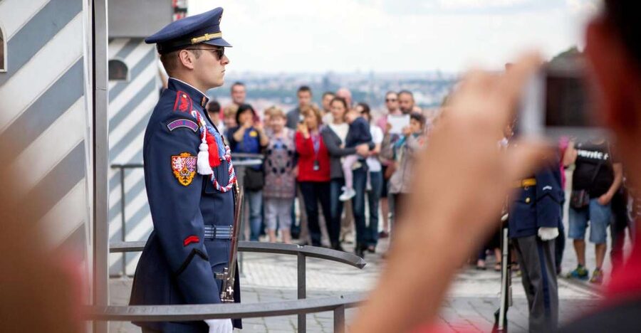 Prague City Tour with Vltava River Cruise - The minibus leg: viewpoints of National Theatre, Charles Bridge, and Castle-area drama