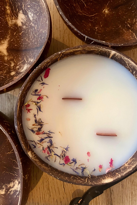 Prague: Coconut Candle Workshop - Customizing with wax colors, dried flowers, and spices
