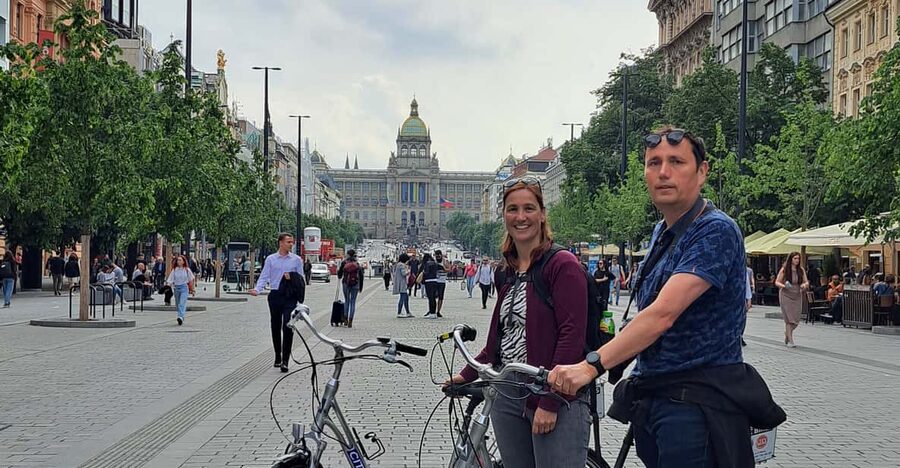 Prague E-Bike City Ride tour : 2hrs - Wenceslas Square and the Charles Bridge ride: prime views, prime timing