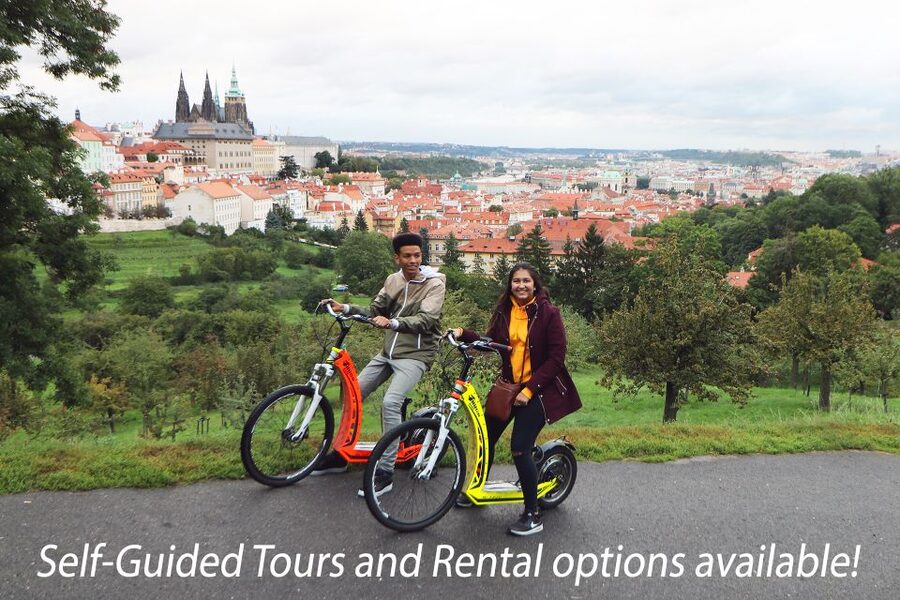 Prague: E-Bike/E-Scooter Viewpoint Tour - Petřín Hill and the Royal Gardens: Spires, Towers, and That Big Prague View