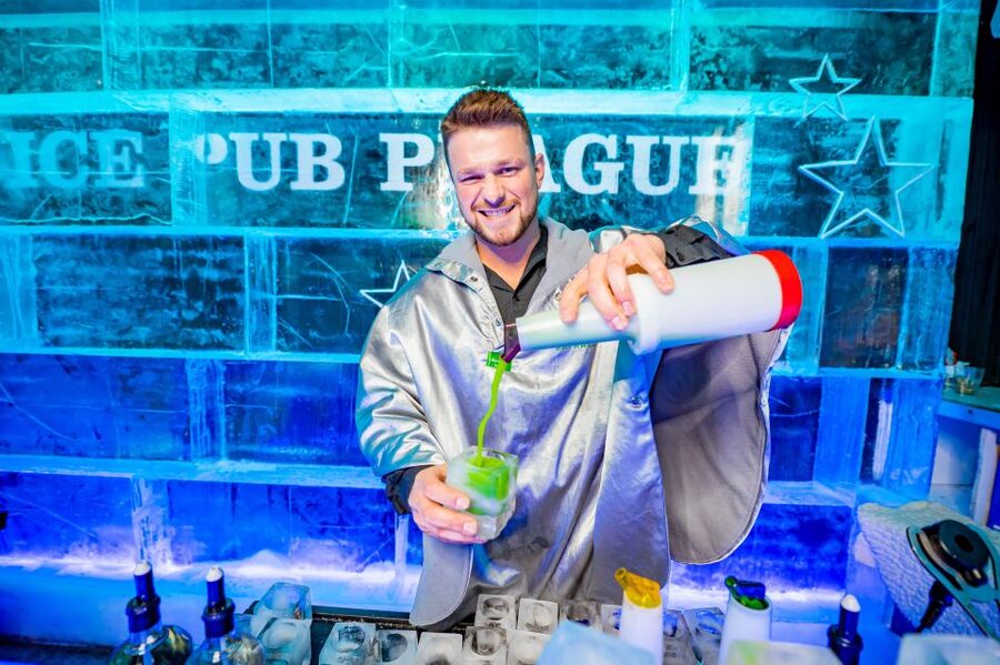 Prague: Entry ticket to Ice Pub Prague with Nightclub Option - The ice bar experience: -7°C, jacket-and-gloves setup, and photo spots