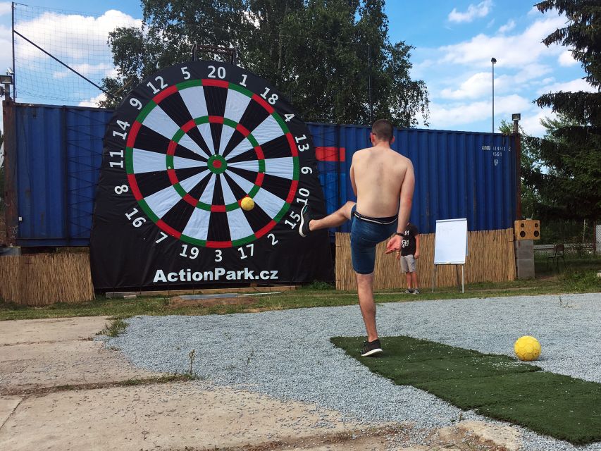 Prague: Giant Football Darts Game with Round of Beers & BBQ - The Giant Football Darts Game: Targets, Roles, and Big-Feel Fun