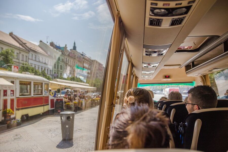 Prague: Guided Bus & Walking Tour with River Cruise & Lunch - Wenceslas Square to the National Museum: A Fast Orientation Drive
