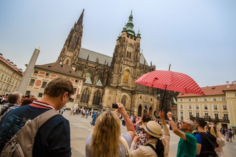 Prague: Guided Bus & Walking Tour with River Cruise & Lunch - Prague Castle: Two Hours of Grounds Walking and Guided Context