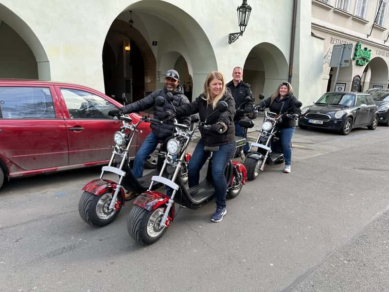 Prague: Guided Fat Tire e-Scooter Tour - Kampa Park and the National Theatre: Finishing with River Views