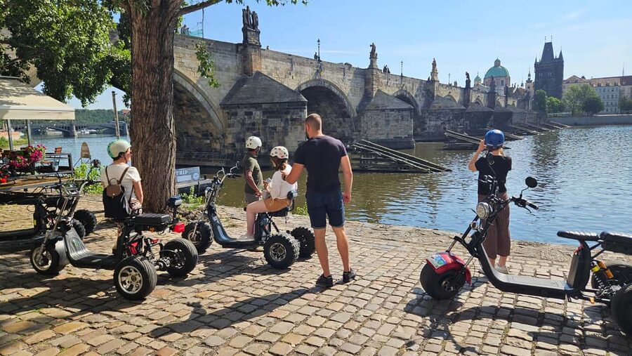 Prague: Heart of Prague Electric Tricycle Scooter Tour - John Lennon Wall: the loud landmark that fits the mellow ride