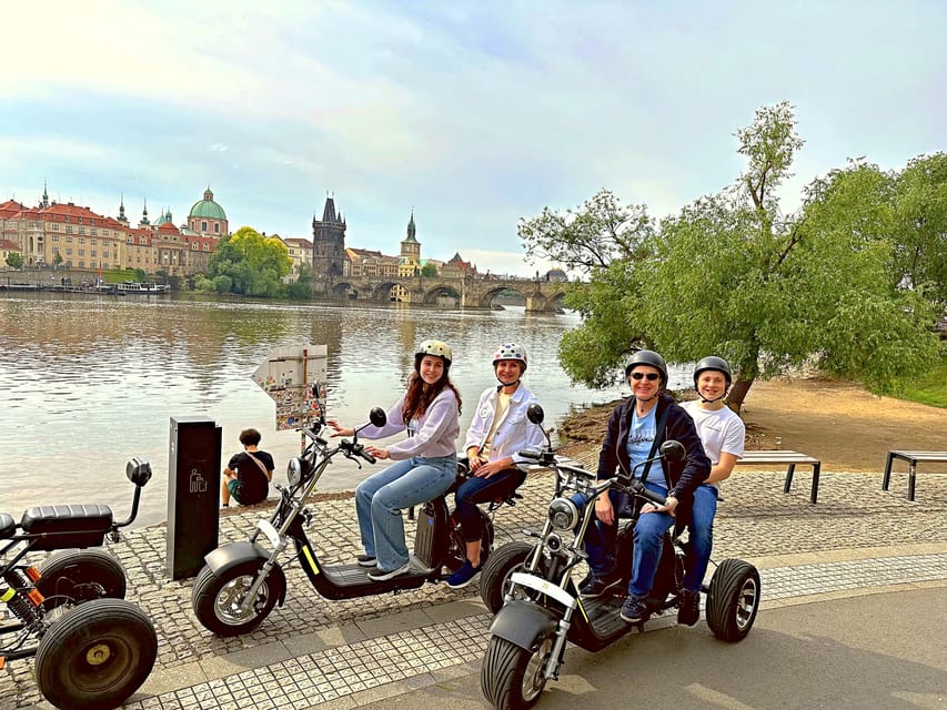 Prague: Heart of Prague Electric Tricycle Scooter Tour - Devil’s Channel: quick scenic stop, big postcard energy
