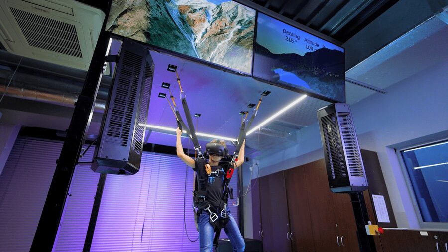Prague: Hurricane Factory Parachute Jump VR Simulator - The VR parachute jump moment: what you’ll actually do