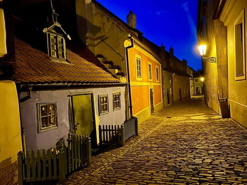 Prague: Night Walk through Prague Castle with City Views - Tram up and the first “fortress” moments