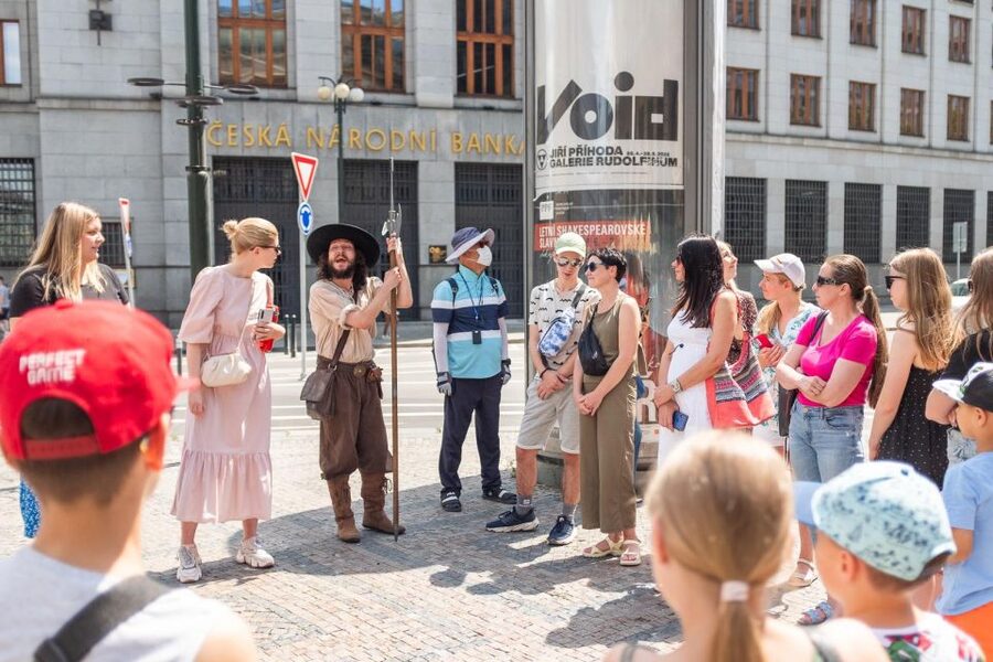 Prague: Nightwatchman of Prague Walking Tour - Estates Theatre and the Waiting Game of History