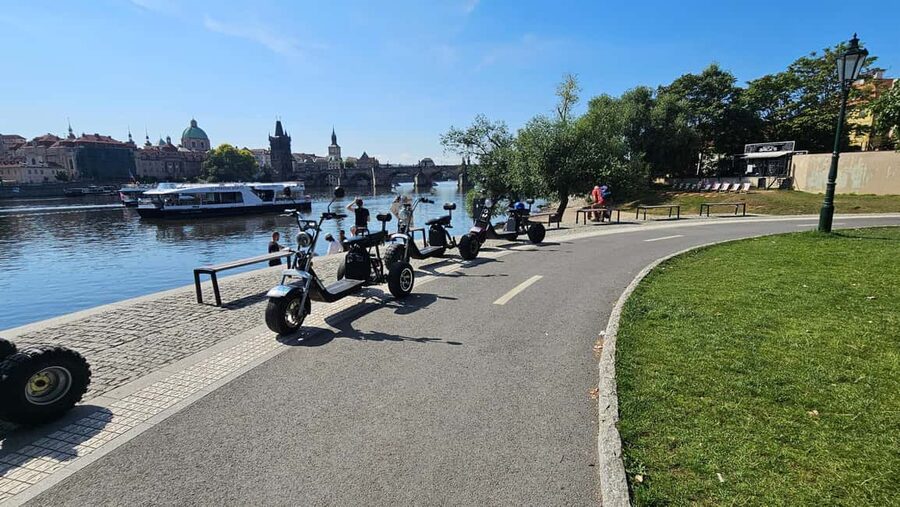 Prague Old Town: Guided Tour on eScooters - Meeting at the Japan Embassy and getting your scooter-ready