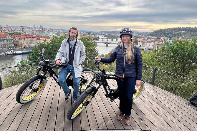 Prague on Stylish Retro styled E-Bike - Viewpoints & Sightseeing - Wenceslas Square and the Powder Tower: the ride starts in the center
