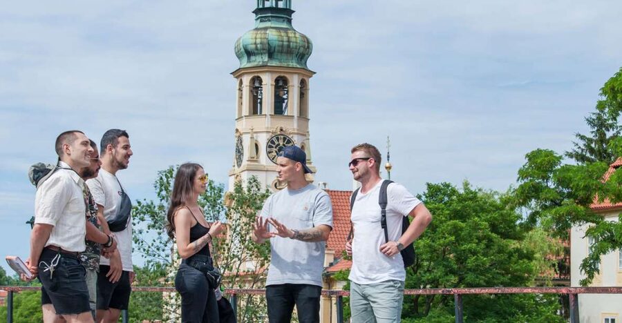 Prague: One Prague Tour with Local Food & Beer - Meeting point: start near Charles Bridge, not in traffic