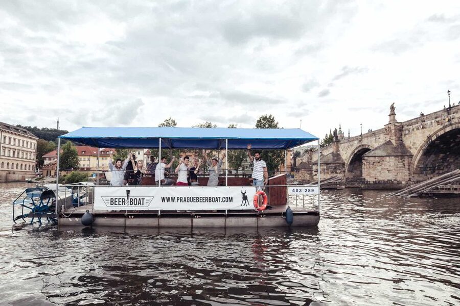 Prague: Private Cycle Boat River Tour with Beer or Prosecco - How the cruise actually works: captain, guide, and music onboard
