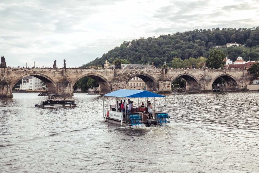 Prague: Private Cycle Boat River Tour with Beer or Prosecco - Drinks on board: unlimited beer vs prosecco bottle limit