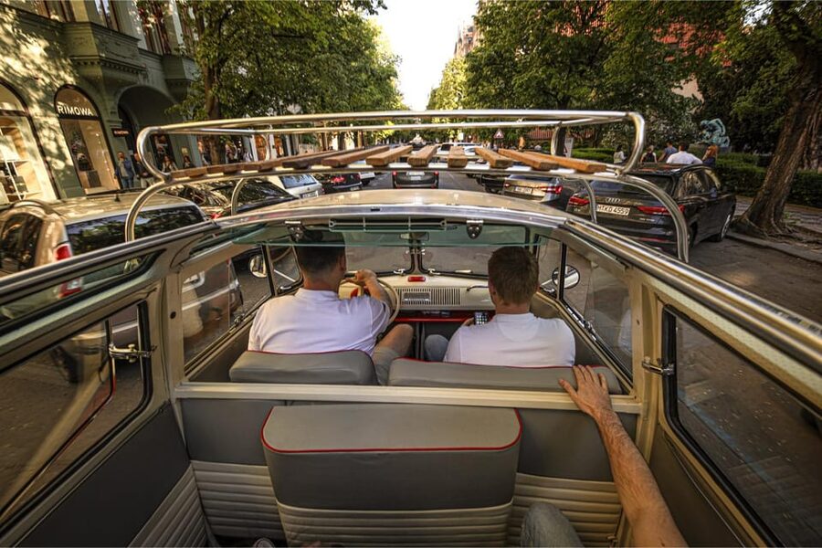 Prague: Private Sightseeing Tour in original VW Samba bus - 23 windows and the sunroof: what this feels like in practice