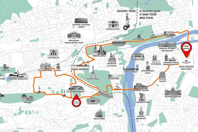Prague Segway & E-Scooter Grand City Tour - Charles Bridge and Rudolfinum: finishing with postcard alignment