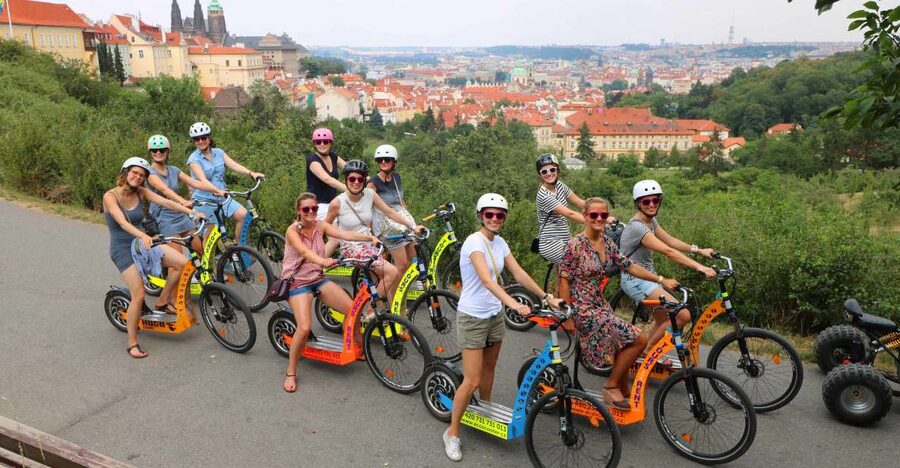 Prague: Tour by Electric Scooter or Cruiser eBike - Prague Castle District and Prague Castle: the largest complex feeling