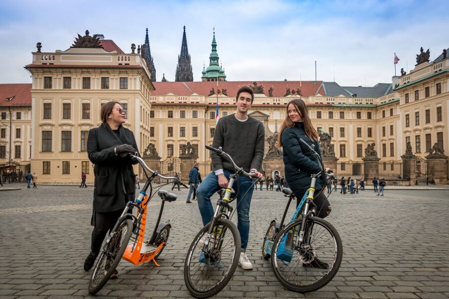 Prague: Tour by Electric Scooter or Cruiser eBike - Strahov Monastery and the Petřín area: panorama plus a green break